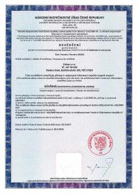 Certificate of Facility Security Clearance